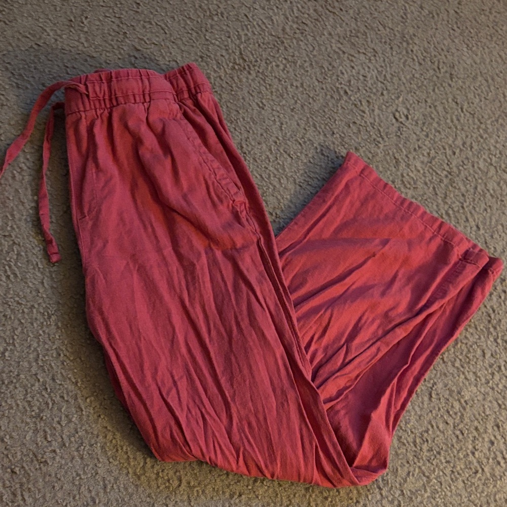 Old Navy Pink Thick Linen Pants